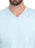 Aqua V - neck T-Shirt - Khotwh